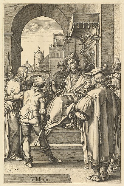 Hendrick Goltzius, Christ before Pilate, from "The Passion of Christ"