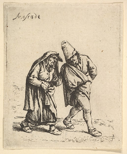 Adriaen van Ostade, Man and Woman Walking