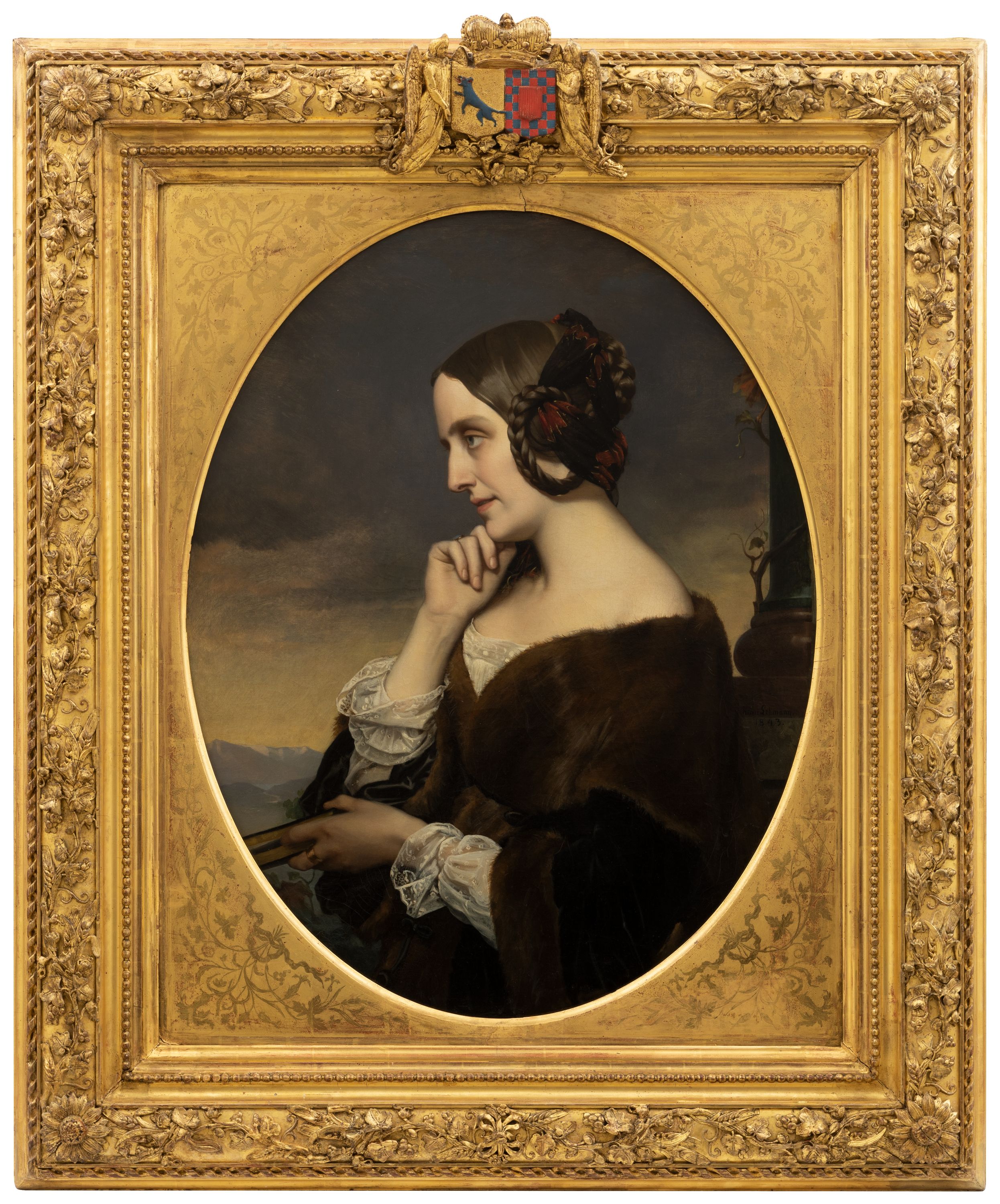 Henri Lehmann, Portrait de Marie de Flavigny, comtesse d'Agoult (1805-1876), écrivain (sous le pseudonyme de Daniel Stern), compagne de Liszt