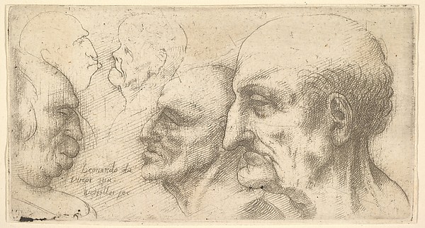 Wenceslaus Hollar, Five Heads