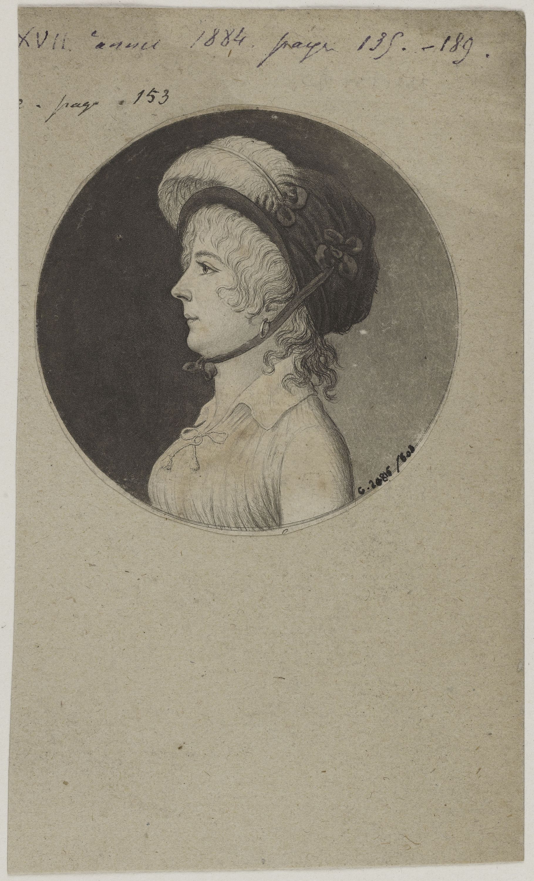 Edmé Quenedey, Portrait d'une femme, fin XVIIIème siècle/début XIXème siècle
