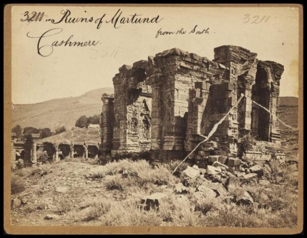 Francis Frith, Cashmere.  Ruins of Martund from the South