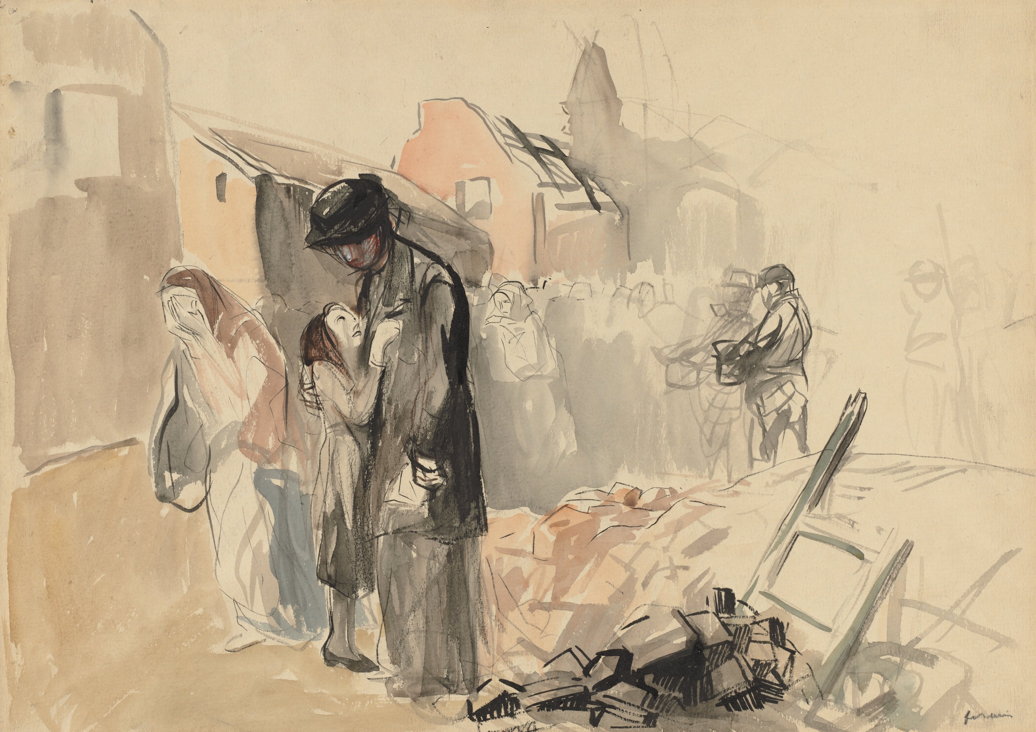 Jean Louis Forain, Reconquered Territory (recto)