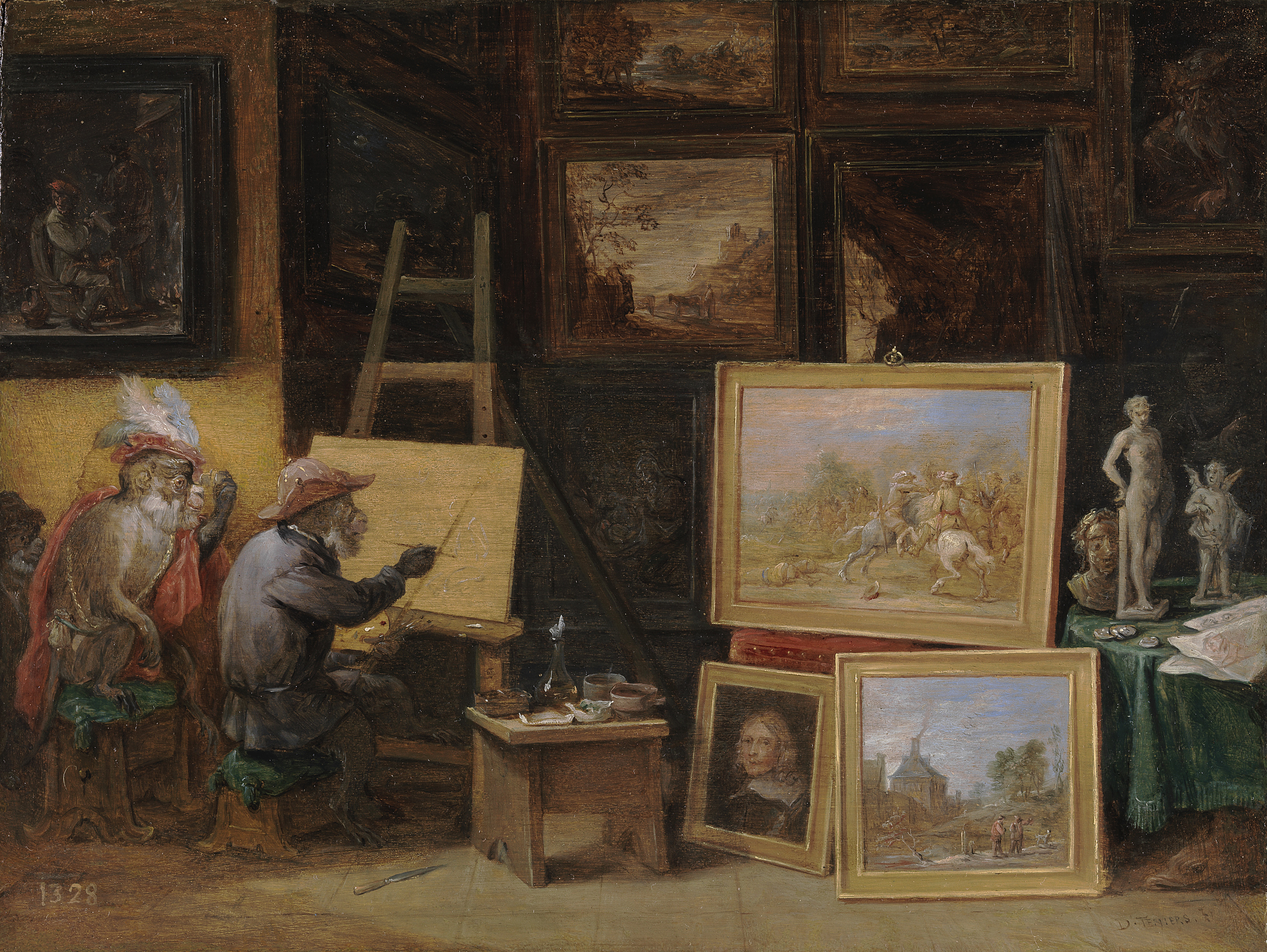 David Teniers the Younger, The Monkey Painter
