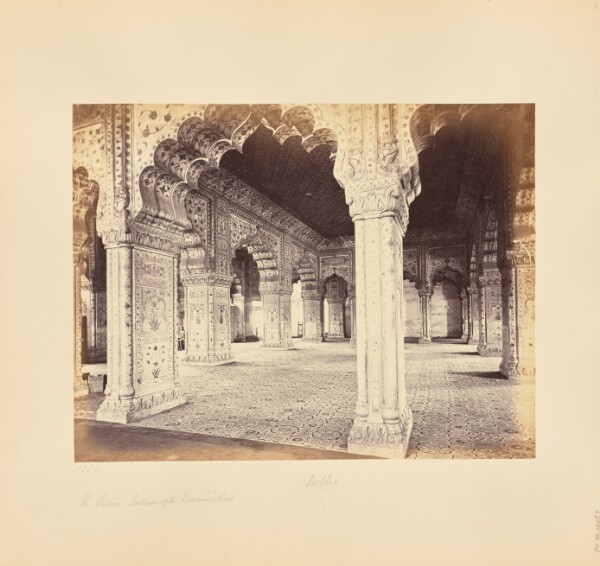 Samuel Bourne, Delhi; The Palace, Interior of the Dewan-i-Kass