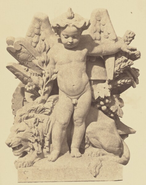 Édouard Baldus, ["La Paix", Sculpture by Pierre Eugène Emile Hébert, Decoration of the Louvre, Paris]