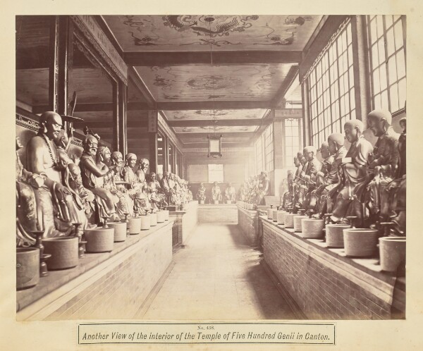 Unknown, Another View of the interior of the Temple of Five Hundred Genii in Canton.