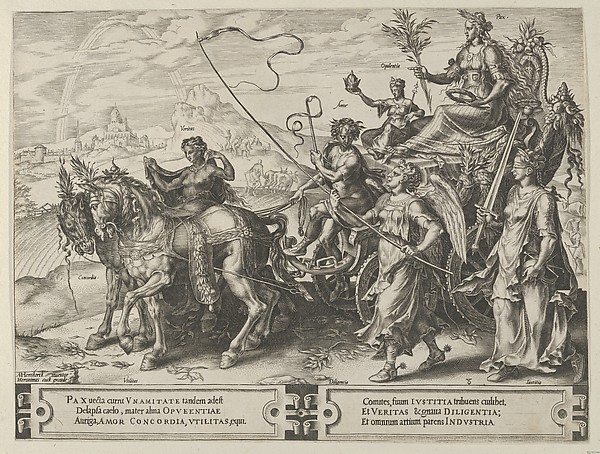 Cornelis Cort, The Triumph of Peace, from The Cycle of the Vicissitudes of Human Affairs, plate 8