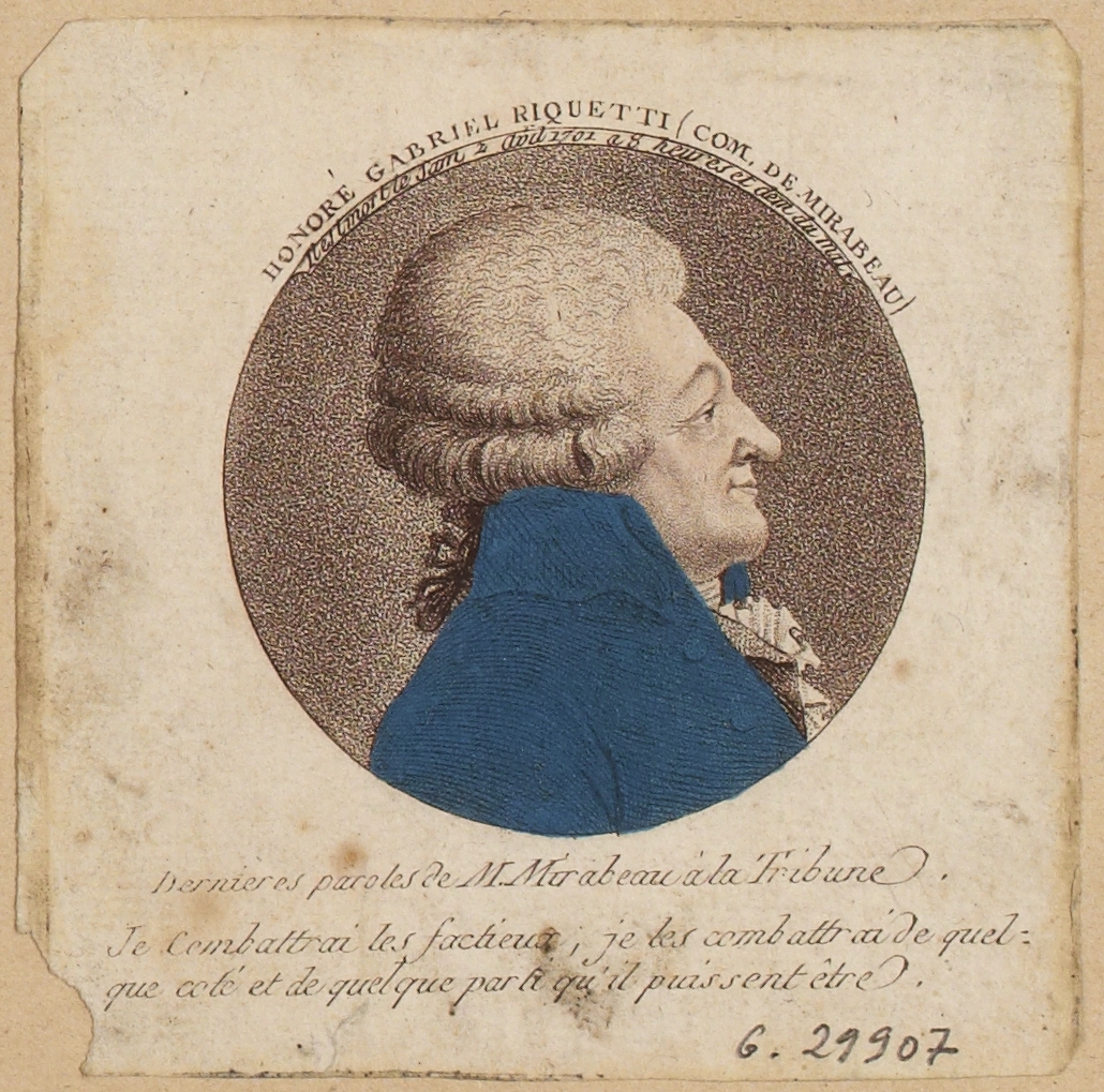 Anonyme, Portrait en médaillon d'Honoré Gabriel Riquetti