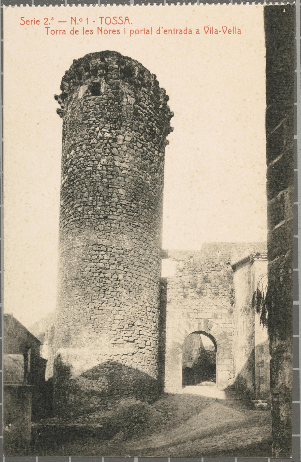 Josep Thomas Bigas, Serie 2.ª - N.º 1 - TOSSA. Torra de les Nores i portal d'entrada a Vila-Vella