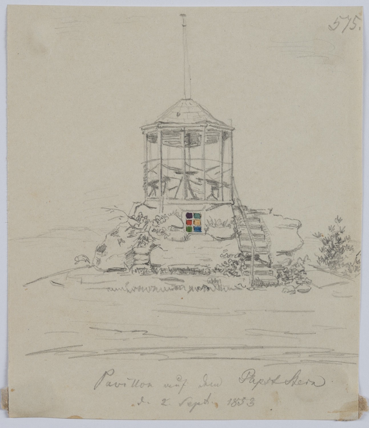 Rudolf Lutter, Schandau (Sächsische Schweiz): Pavillon auf dem Papststein