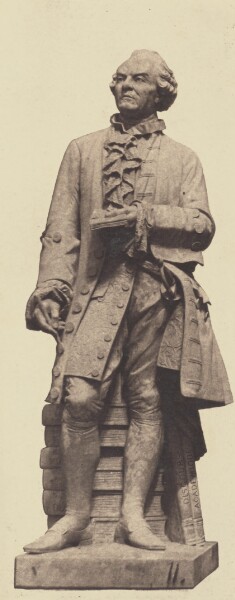 Édouard Baldus, ["Buffon", Statue by Eugène-André Oudiné, Decoration of the Louvre, Paris]