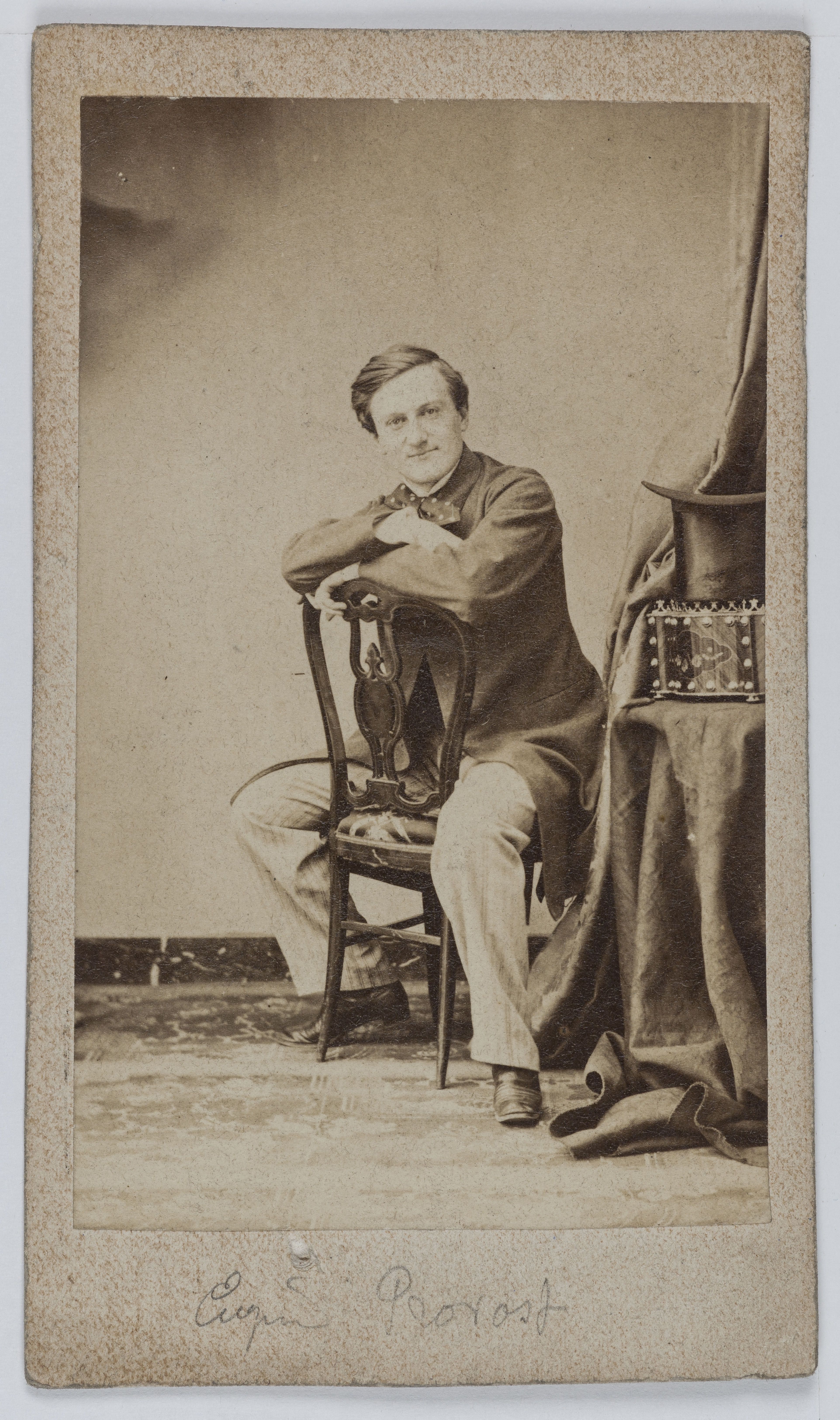 Anonyme, Portrait de Eugène-François-Charles Provost (1836-1885), acteur de théâtre et collectionneur d'estampes.