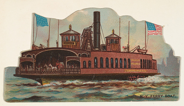 W. Duke, Sons & Co., New York Ferry Boat, from the Types of Vessels series (N139) issued by Duke Sons & Co. to promote Honest Long Cut Tobacco