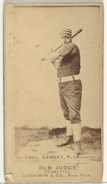 Goodwin & Company, Thomas H. "Toad" Ramsey, Pitcher, Louisville Colonels, from the Old Judge series (N172) for Old Judge Cigarettes