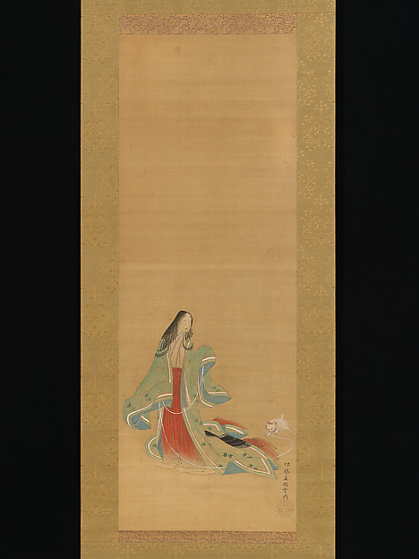 Tsukioka Settei, The Third Princess with her Cat, from the "New Herbs I" (Wakana I)
 chapter The Tale of Genji (Genji monogatari}