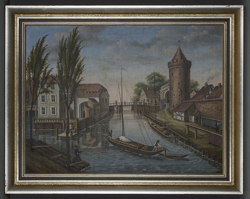 Heinrich Ferdinand Spiecker, Steintorturm, vom Jungernsteig aus gesehen, 1836