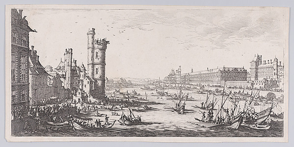 Jacques Callot, Vue du Louvre (View of the Louvre), from "Les Deux Grandes Vues de Paris" (The Two Large Views of Paris)