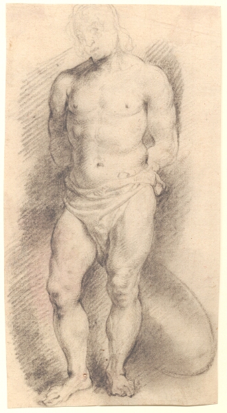 Willem Panneels, Mandlig figur set frontalt. Skt. Sebastian