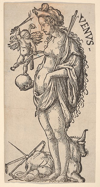 Hans Burgkmair, Venus with Libra and Taurus, from "The Seven Planets"