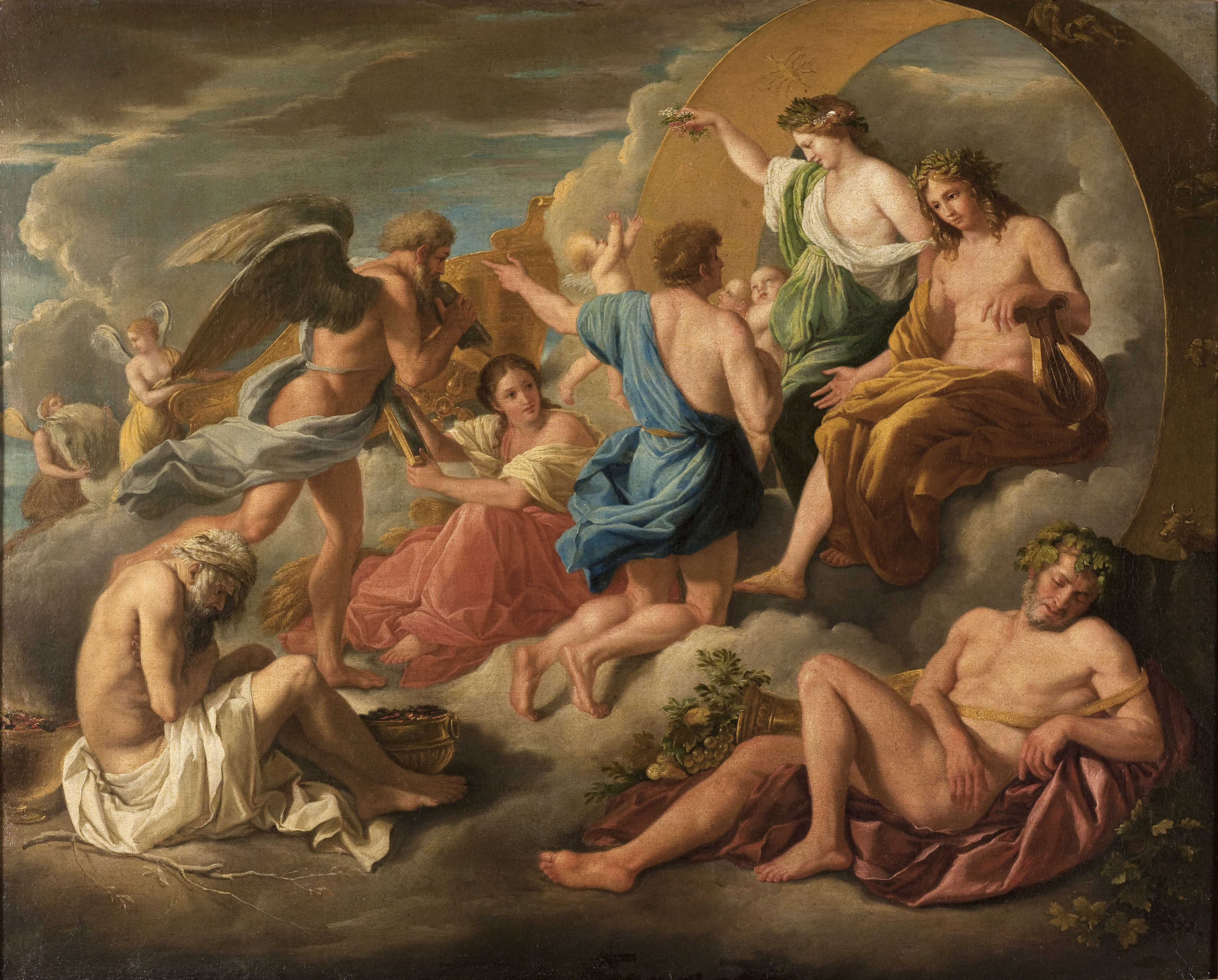 Anonyme, Apollon accordant son char à Phaéton, d'après Poussin