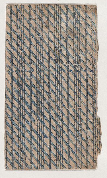 Anonymous, Sheet with horizontal and diagonal stripe pattern