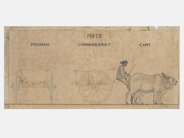 Unknown, One of twenty-one drawings of various types of indigenous conveyance in Poona showing side view and section.