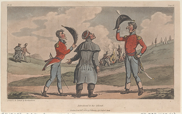 Thomas Rowlandson, Introduced to his Colonel