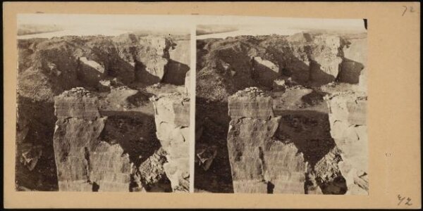 Francis Frith, Stereoscopic photograph of the sandstone quarries at Hagar