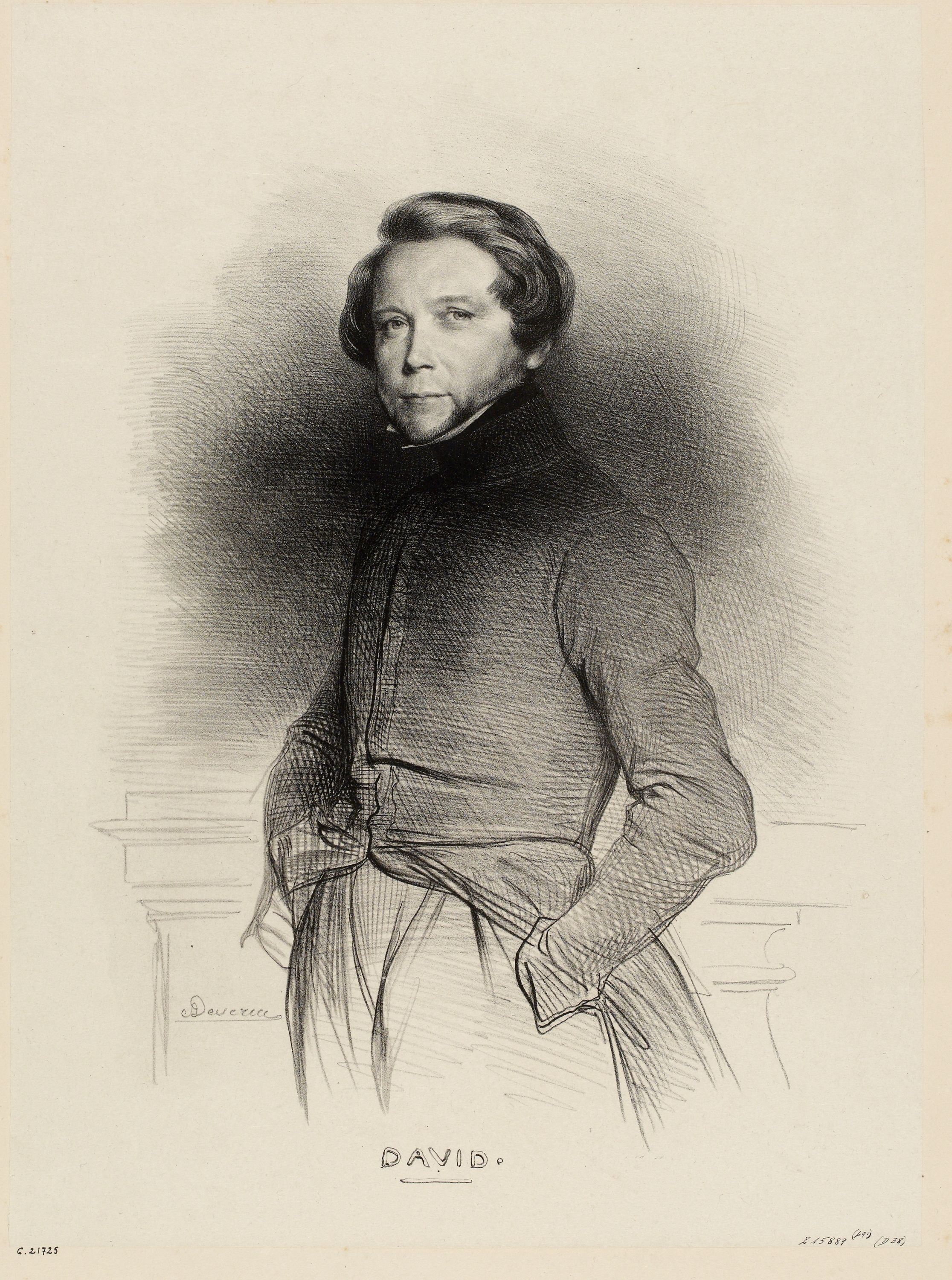 Achille Devéria, Portrait de David d'Angers (1788-1856), sculpteur