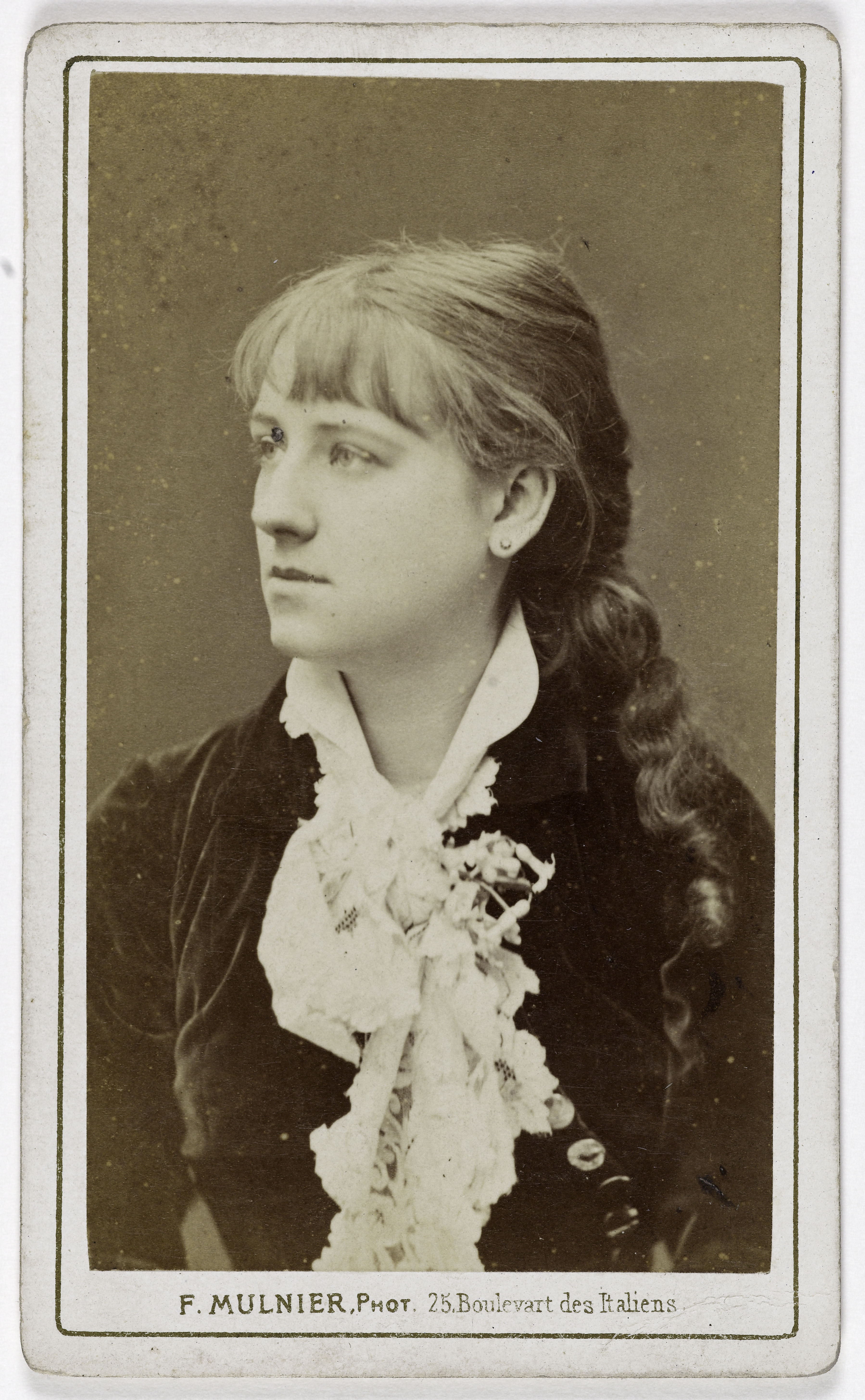 Ferdinand Mulnier, Portrait d'Adeline Dudlay (Adeline Dulait, dite) (1858-1934), (actrice)
