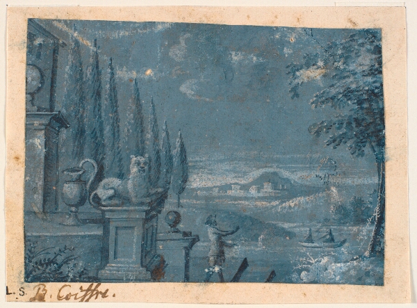 Bénoit Le Coffre, Landskab ved et hus med terrasse
