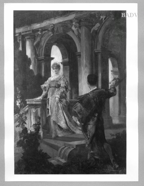 Hans Makart, Palace-scene: lady and gentleman