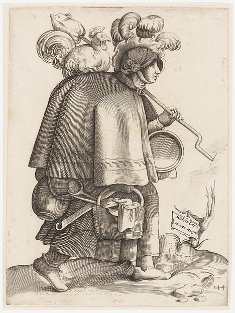Enea Vico, Costume Plate: Wife of a Warrior from Germany
