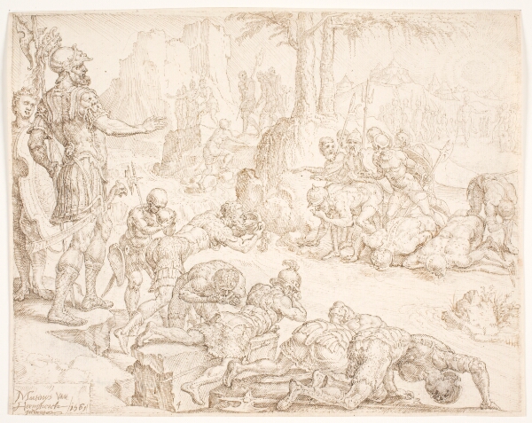 Maarten van Heemskerck, Nedskæringen af Gideon's hær