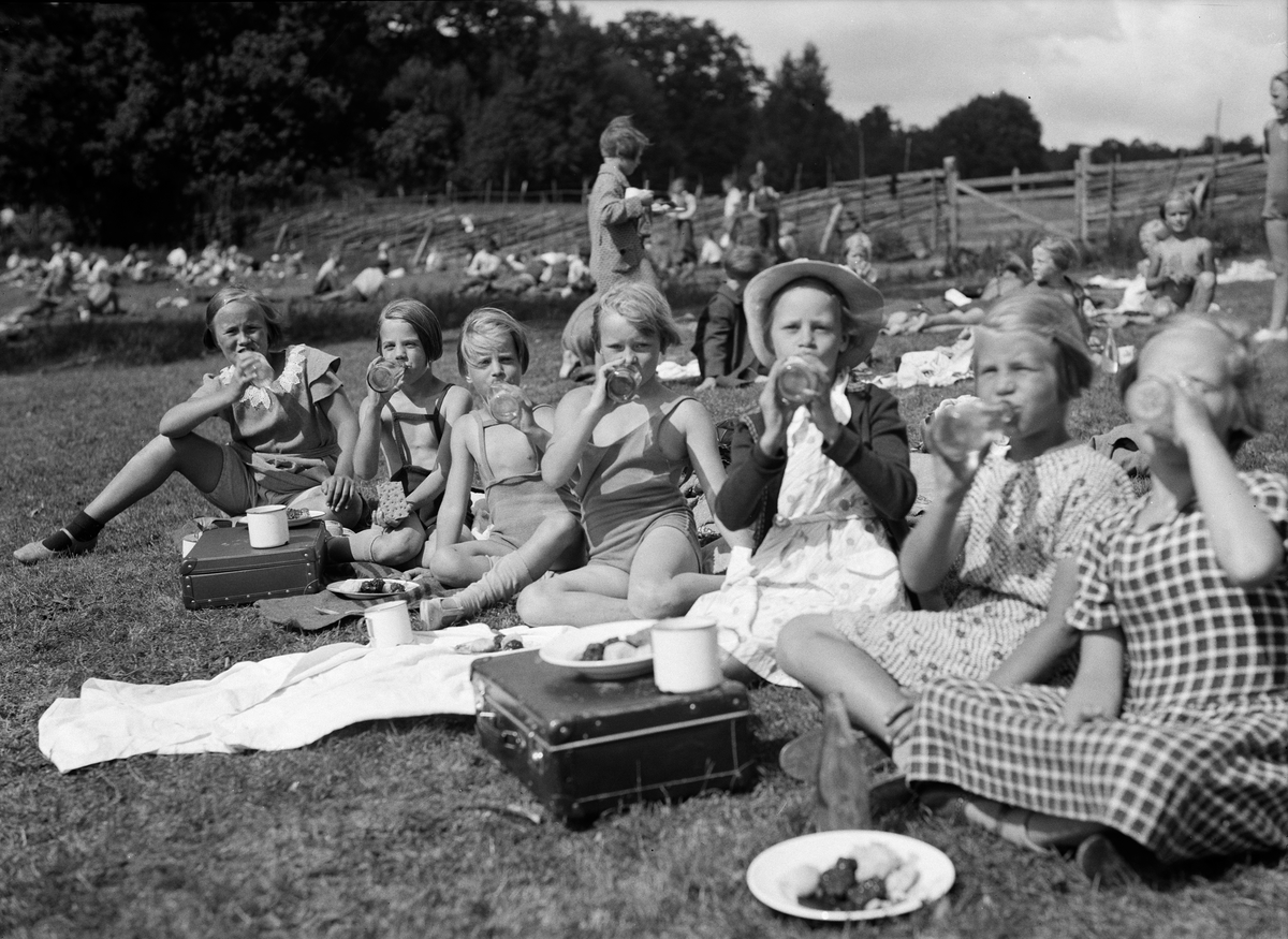 Paul Sandberg, Feed break at the Swedish Motor Club’s upper secondary department outing to Fredrikslund’s farm