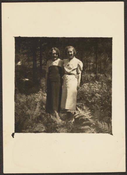 Louis Fleckenstein, [Florence and Woman Standing in Forest]