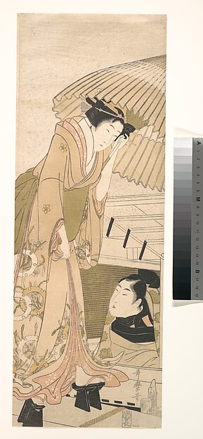 Kitagawa Utamaro, Landing-stage in the Snow (Yuki no sanbashi)