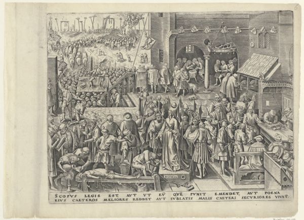 Galle, Philippe, (1537-1612), (printmaker), The seven virtues: Justicia