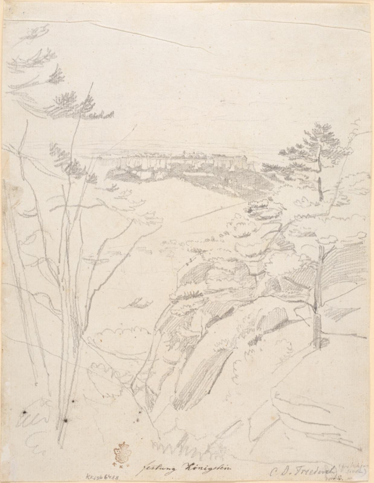 Caspar David Friedrich, Fæstningen Königstein set fra Lilienstein