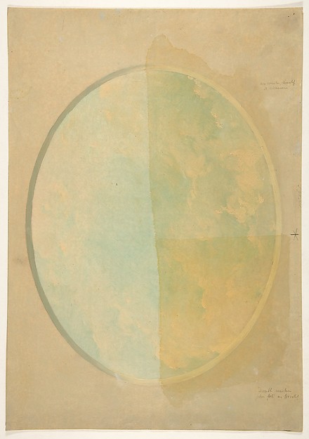 Jules-Edmond-Charles Lachaise, Oval design for a ceiling painted with clouds