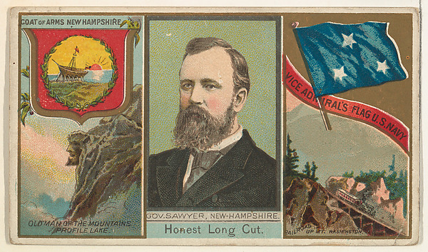 W. Duke, Sons & Co., Governor Sawyer, New Hampshire, from "Governors, Arms, Etc." series (N133-1), issued by Duke Sons & Co.