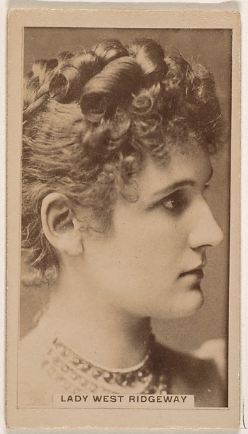 Kinney Brothers Tobacco Company, Lady West Ridgeway, from the Actresses series (N245) issued by Kinney Brothers to promote Sweet Caporal Cigarettes