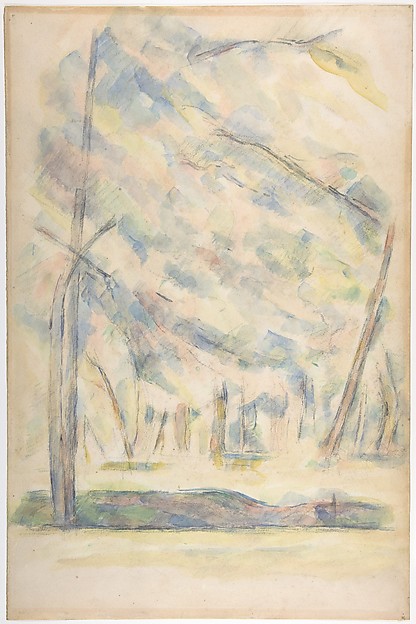 Paul Cézanne, Landscape (recto); Sketch of rocks(?) (verso)