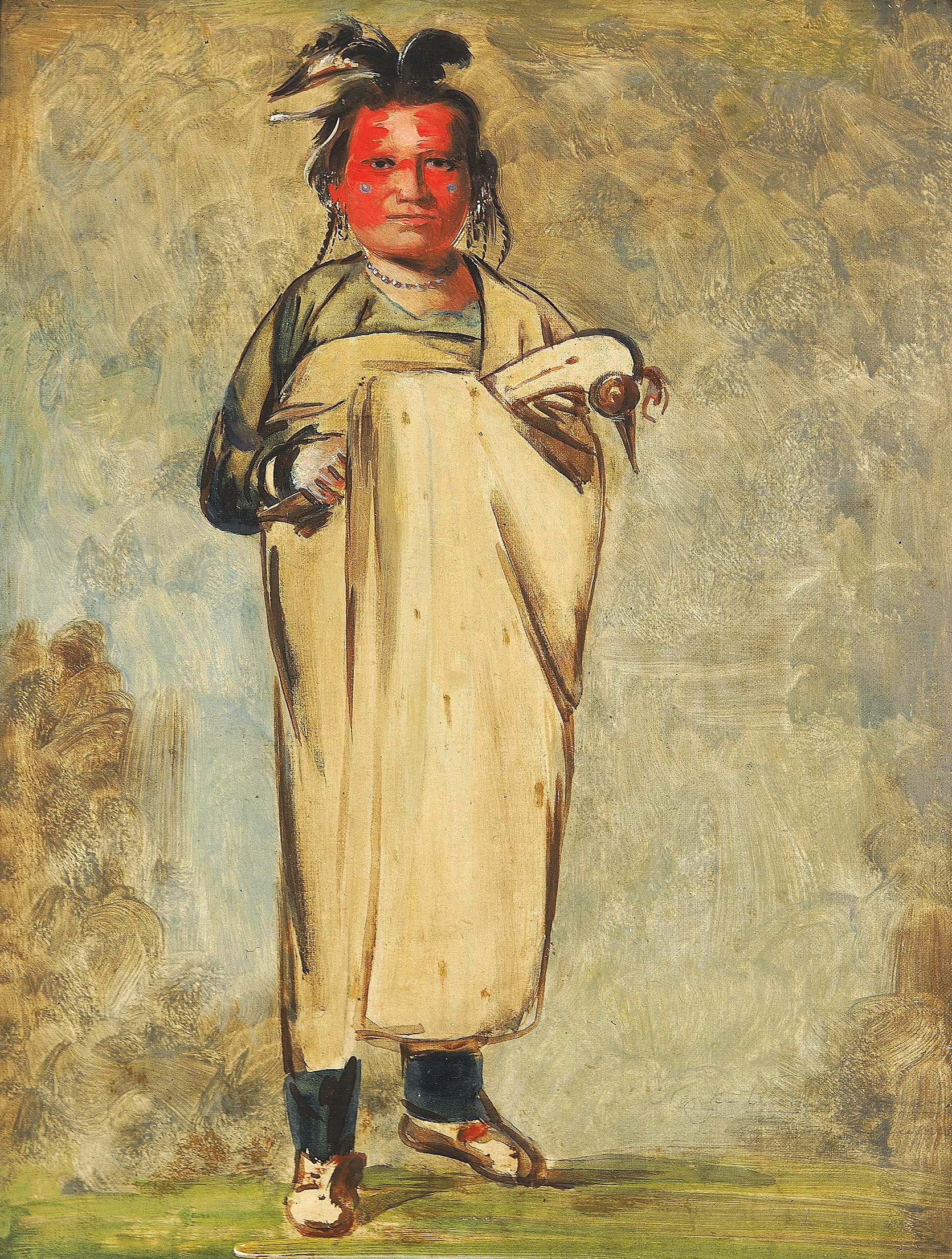 George Catlin, Káw-kaw-ne-chóo-a, a Brave