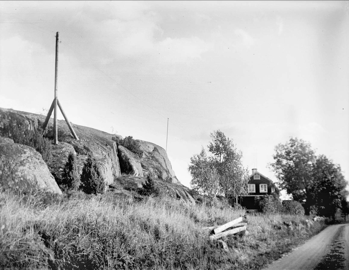 August Fredrik Schagerström, Gård mellan Skärfälten och Lörsta, Uppsala-Näs socken, Uppland i oktober 1933