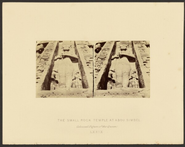 Francis Frith, The Small Rock Temple at Abou Simbel: Colossal Figure of the Queen