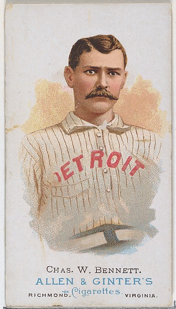 Allen & Ginter, Charles W. Bennett, Baseball Player, from World's Champions, Series 1 (N28) for Allen & Ginter Cigarettes