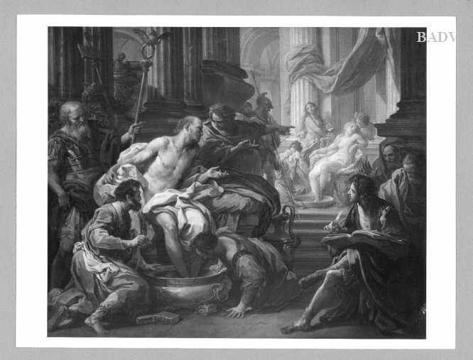 Sebastiano Conca, the death of Seneca