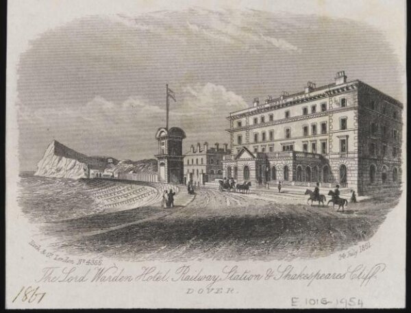 Unknown, The Lord Warden Hotel, Railway Station & Shakespeares Cliff, Dover